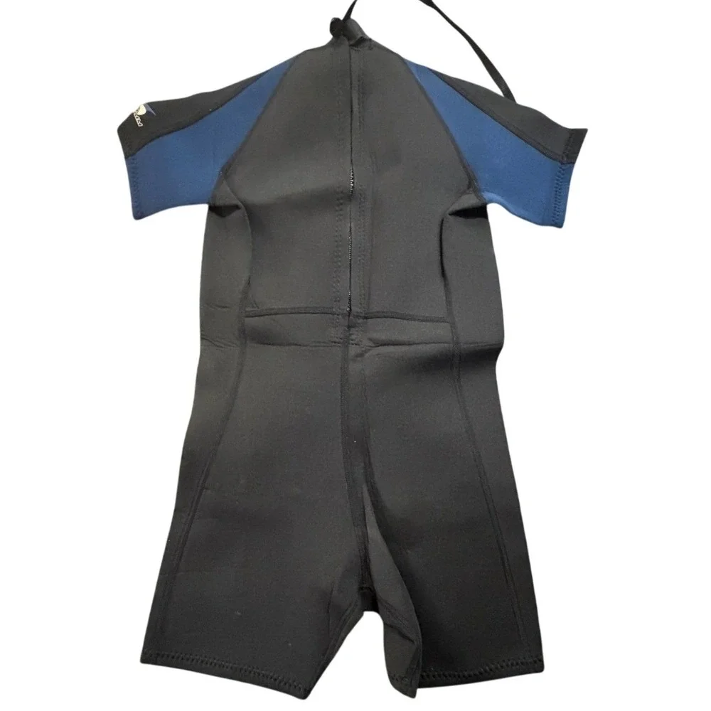 NeoSport Youth Size‎ 8 Shorty Wetsuit Black Short Sleeve Neoprene Spring Suit